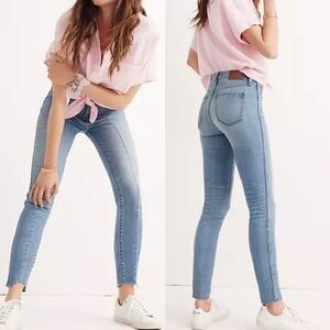 Madewell 9‎ inch rise step hem skinny jeans size 23